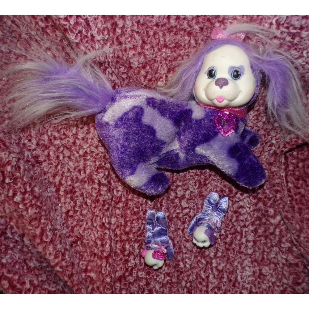 Puppy Surprise purple dog with 2 puppies plush